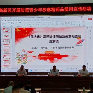 民法典相伴青少年麻精药物滥用