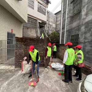 高州市巾帼志愿者协会平山镇巾帼志愿队开展创卫志愿服务活动